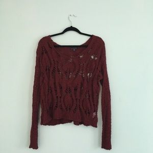 Burgundy American Eagle Sweater